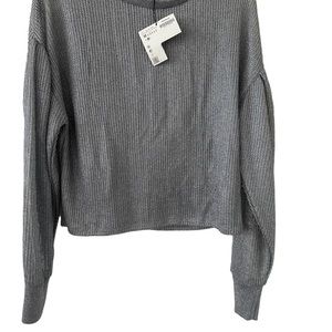 ZARA CROPPED METALLIC TOP